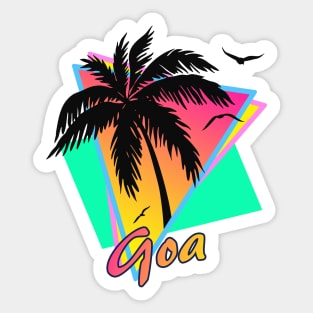 Goa Cool 80s Sunset Sticker